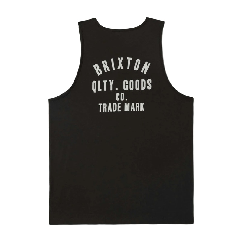 BRIXTON WOODBURN TANKTOP WASHED BLACK/WHITE LARGE