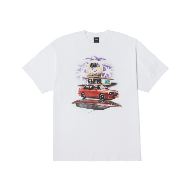 HUF DRIVE THRU T-SHIRT WHITE MEDIUM