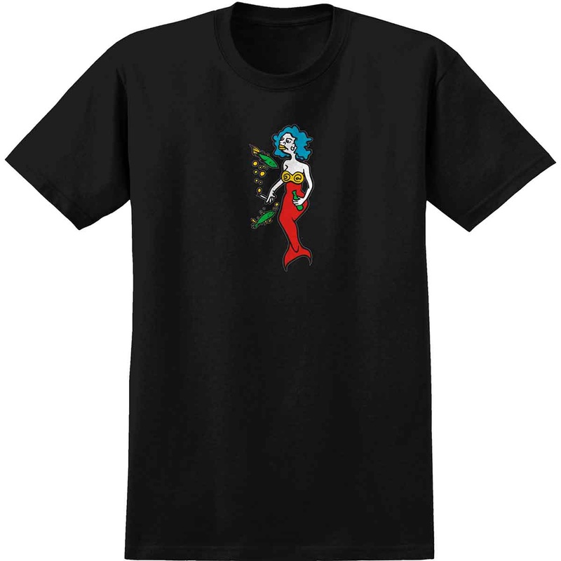 KROOKED MERMAID SS T-SHIRT BLACK SMALL