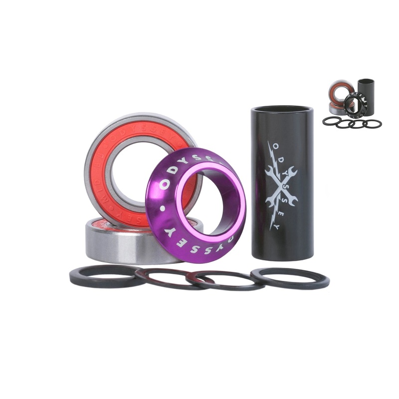 Odyssey BMX Mid Bottom Bracket 22mm Kit – Anodized Purple