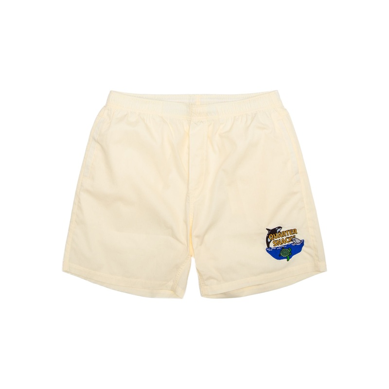 Quartersnacks Beach Shorts Aquatic Life Butter 32