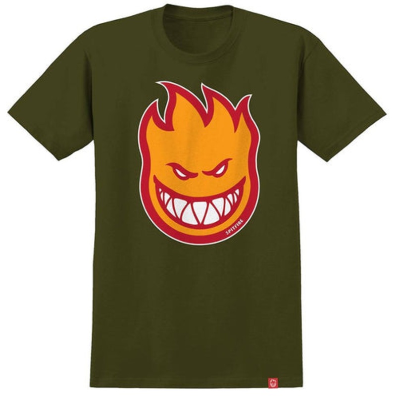 SPITFIRE BIGHEAD FILL T-SHIRT GREEN/GOLD SMALL