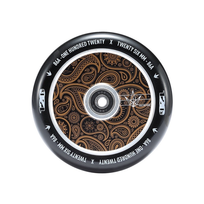 Envy Scooter Wheel Hollow Core 120mm – Gold Bandana/Black (Pair)