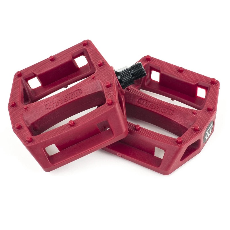 Mission BMX Impulse PC Pedals – Red