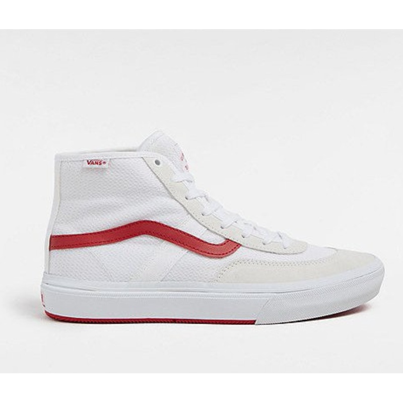 Vans Skate Crockett High Shoe – White/Red 7.0 US