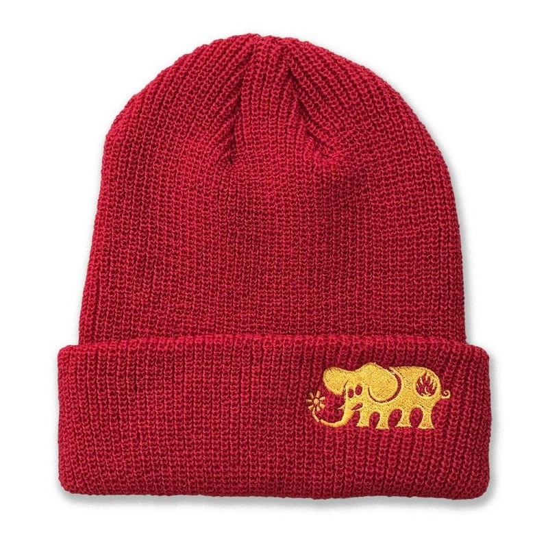 BLACK LABEL BEANIE – ELEPHANT RED