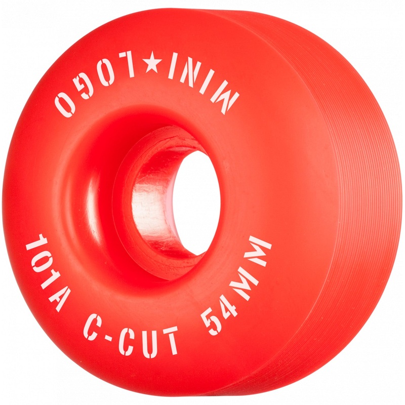 Mini Logo Wheels C-Cut “2” 54mm 101a – Red (Set of 4)