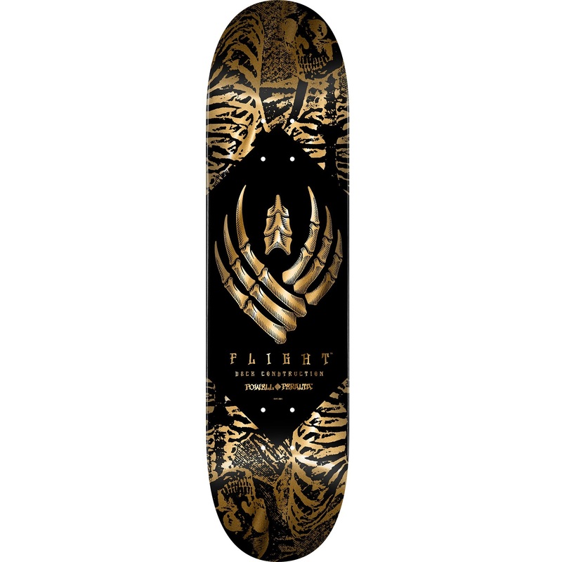 Powell Peralta Skeleton Flight Skateboard Deck – 8.63 Gold Foil