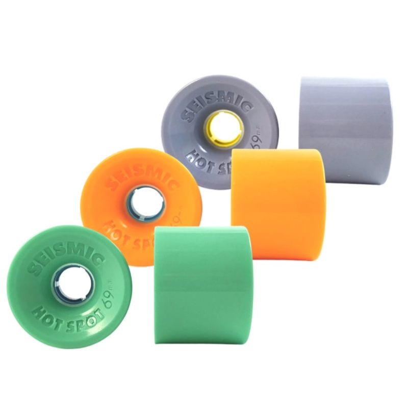 Seismic: 69mm Hot Spots Longboard Wheels 77a Plum Defcon