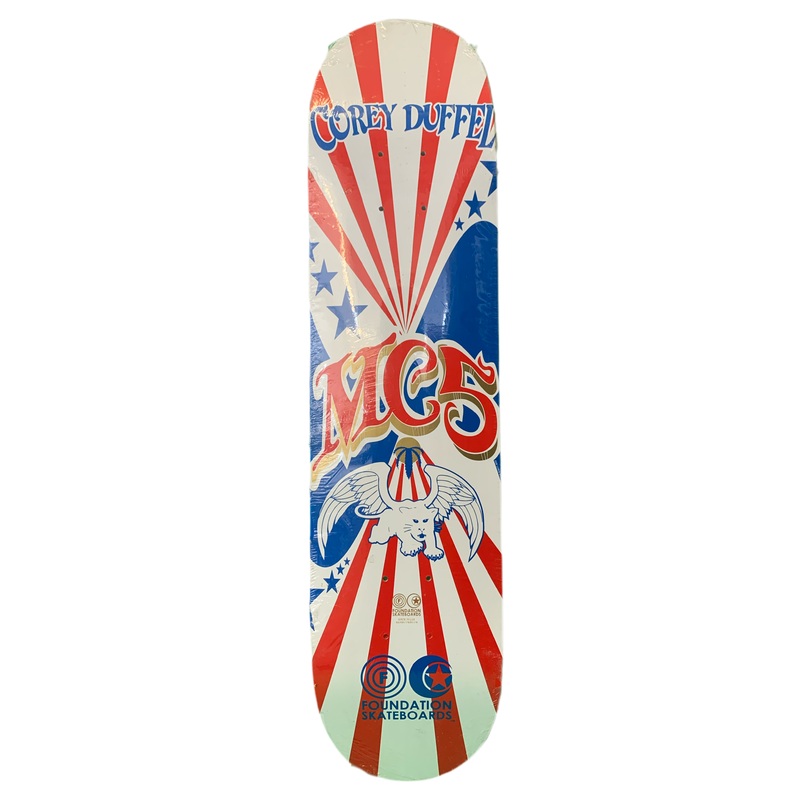 Foundation Corey Duffel MC5 Red/White/Blue 7.4″ Classic Skateboard Deck