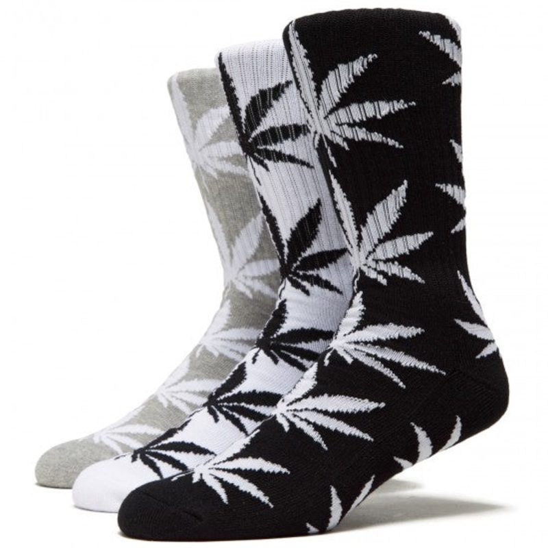 HUF PLANTLIFE SOCKS 3-PACK BLACK/WHITE/GREY