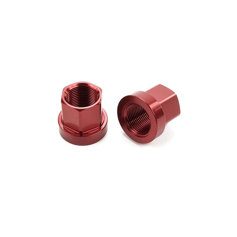 Mission BMX 14mm Aluminum Axle Nuts – Red