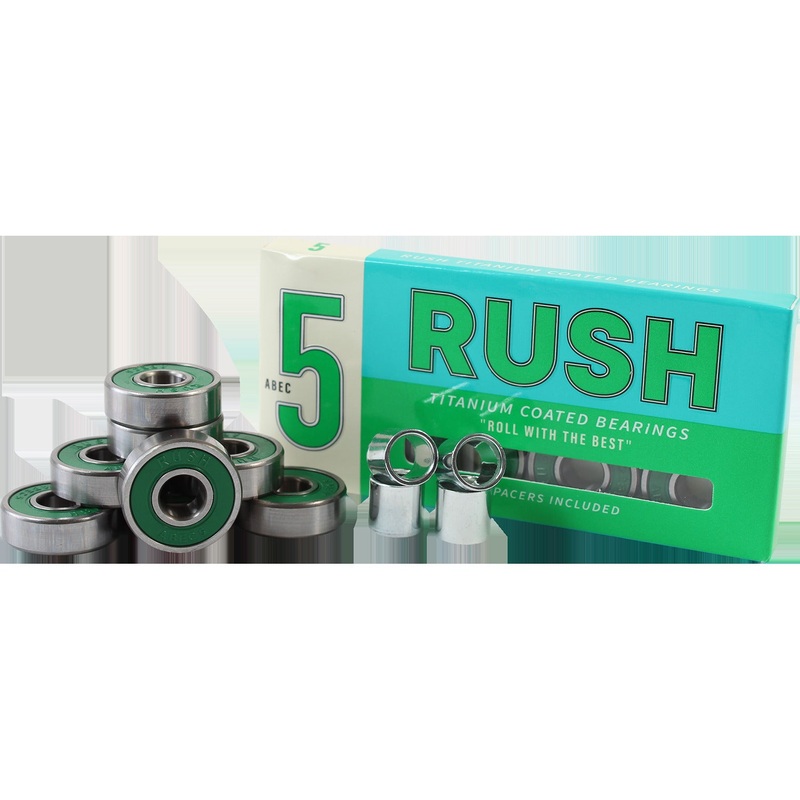 Rush 8mm ABEC 5 Skateboard Bearings (8 Pack)