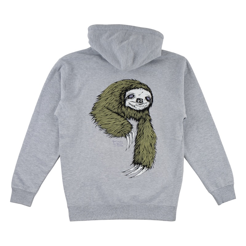 Sloth Pullover Hoodie – Heather/Sage Small