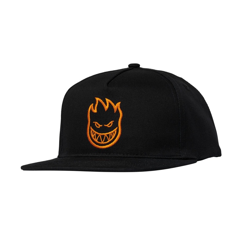 Spitfire Bighead Snapback Hat O/S Black/Orange