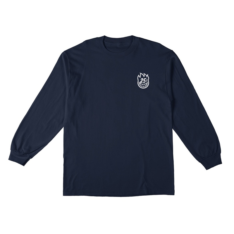 Spitfire X QS Quarter Classic Long Sleeve Tee – Navy/White S Navy