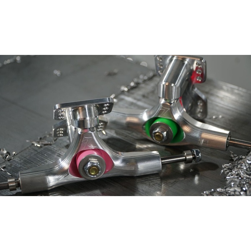 Zealous: 133mm-146mm V2 Downhill Slalom Longboard Trucks Raw