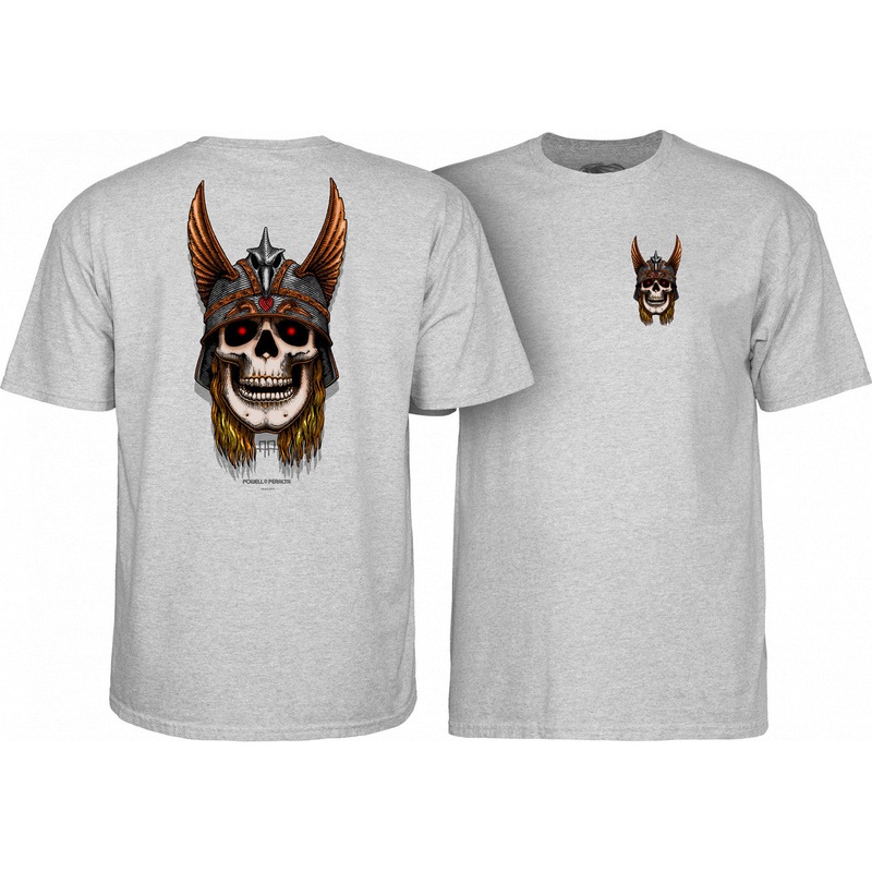 POWELL-PERALTA S/S T-SHIRT – ANDERSON SKULL SPORT GREY SMALL