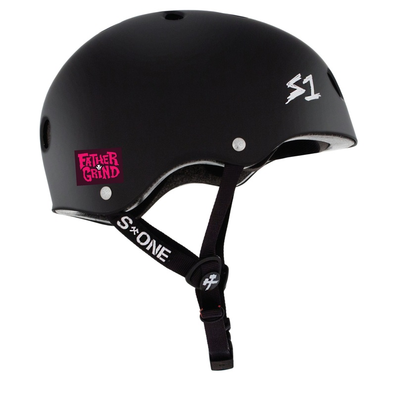 S1 Lifer Helmet – Black Matte/Father Grind X-Small (20.5″) Black