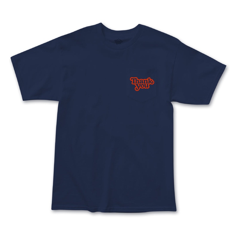 Thank You Logo Pocket Tee NAVY SMALL