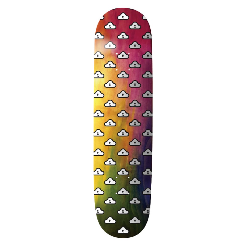 Tie Dye Woodgrain Good Clouds Deck 7.75