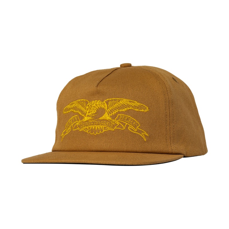 Antihero Basic Eagle Snapback Hat O/S Brown/Gold