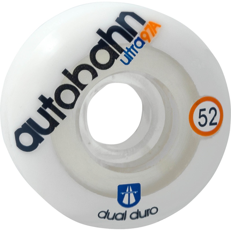 Autobahn Wheels Dual Durometer Ultra Classics 52mm 97a – White/Clear (Set)
