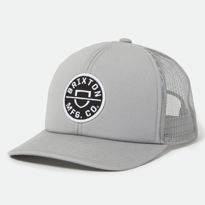 BRIXTON CREST CROSSOVER MESH CAP GREY