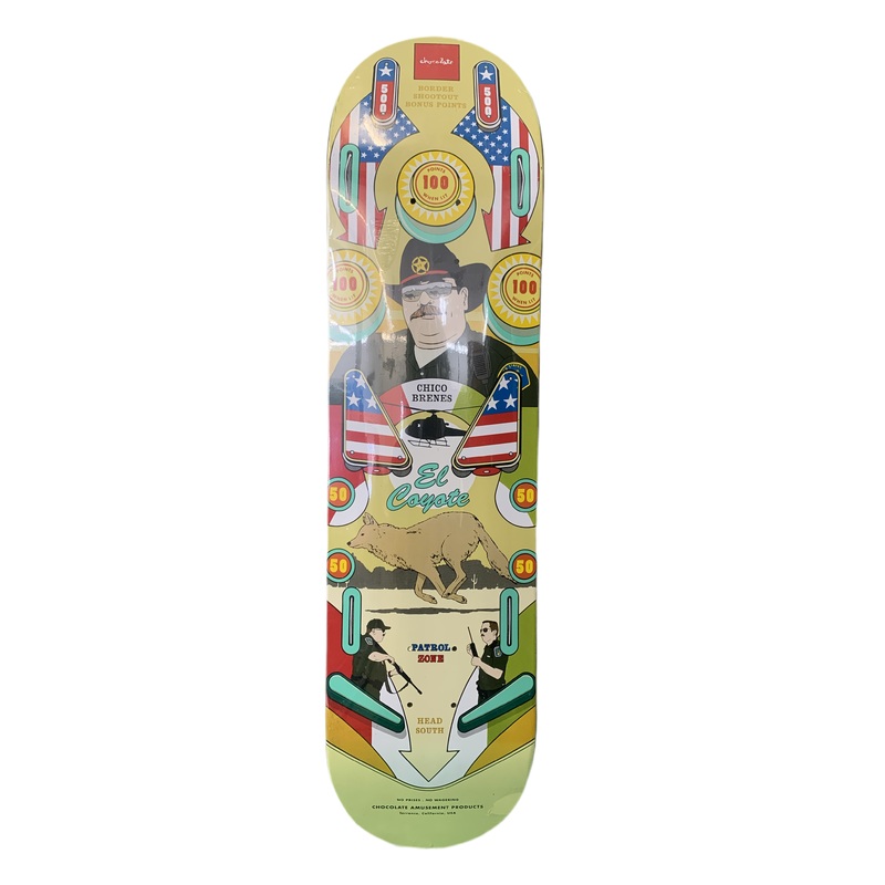 Chocolate Chico Brenes El Coyote Pinball Series 8″ Classic Skateboard Deck