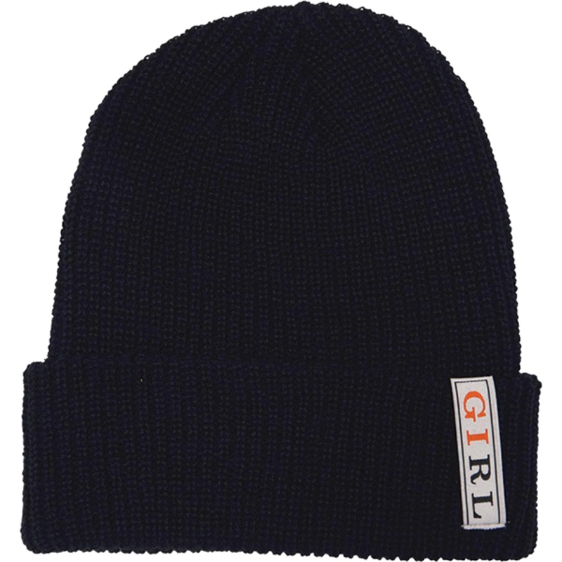 GIRL SERIF CABLE BEANIE NAVY