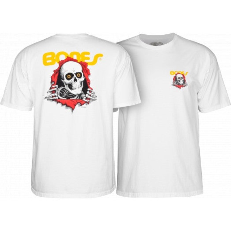 POWELL-PERALTA RIPPER WHITE T-SHIRT SMALL