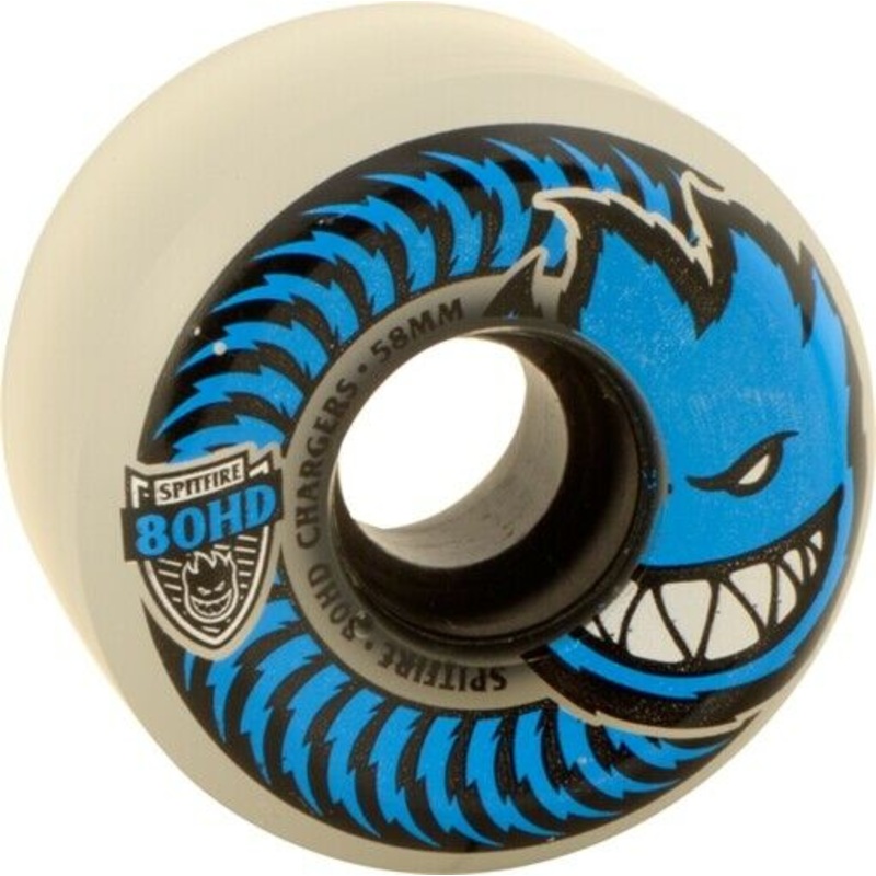 Spitfire Wheels 80HD Charger Conical 58mm – Clear/Blue (Set of 4)