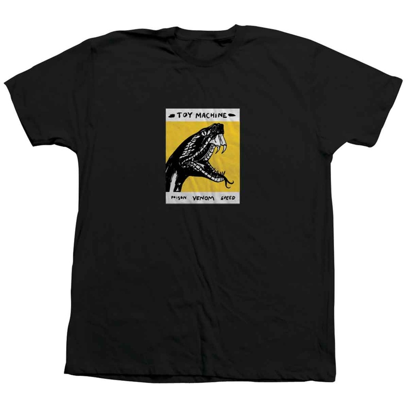 TOY MACHINE SNAKE TEE BLACK MEDIUM