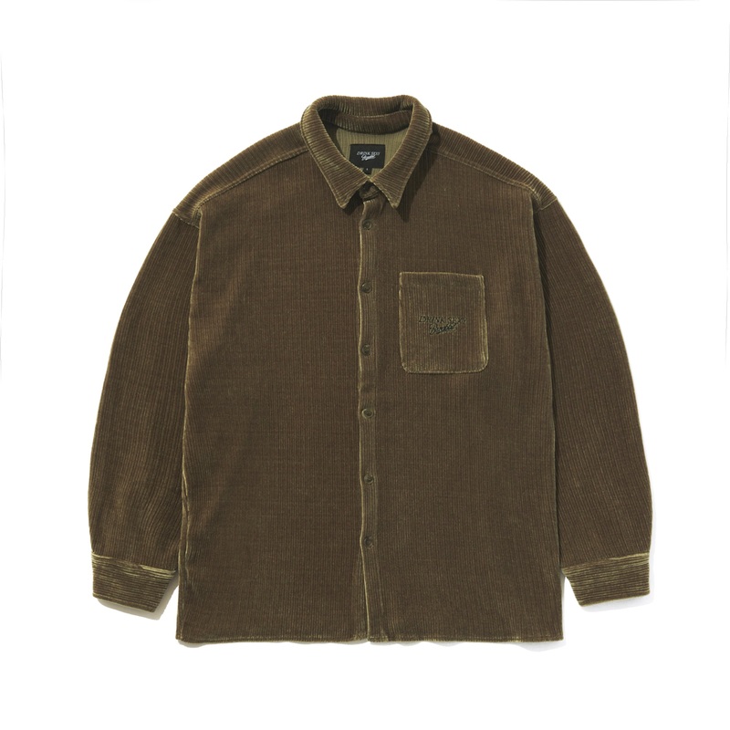 BSRabbit x Drink Sexy HEAVY CORDUROY COLLAR SHIRT MUSTARD Medium