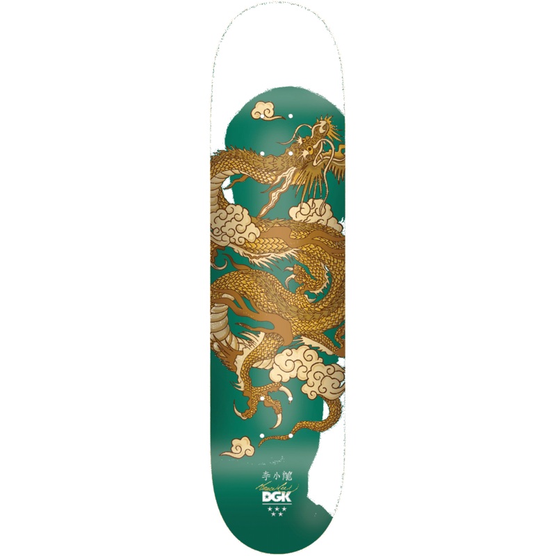 DGK X BRUCE LEE DECK GOLDEN DRAGON (LENTICULAR) EMERALD (8.25″/8.38″) 8.25″