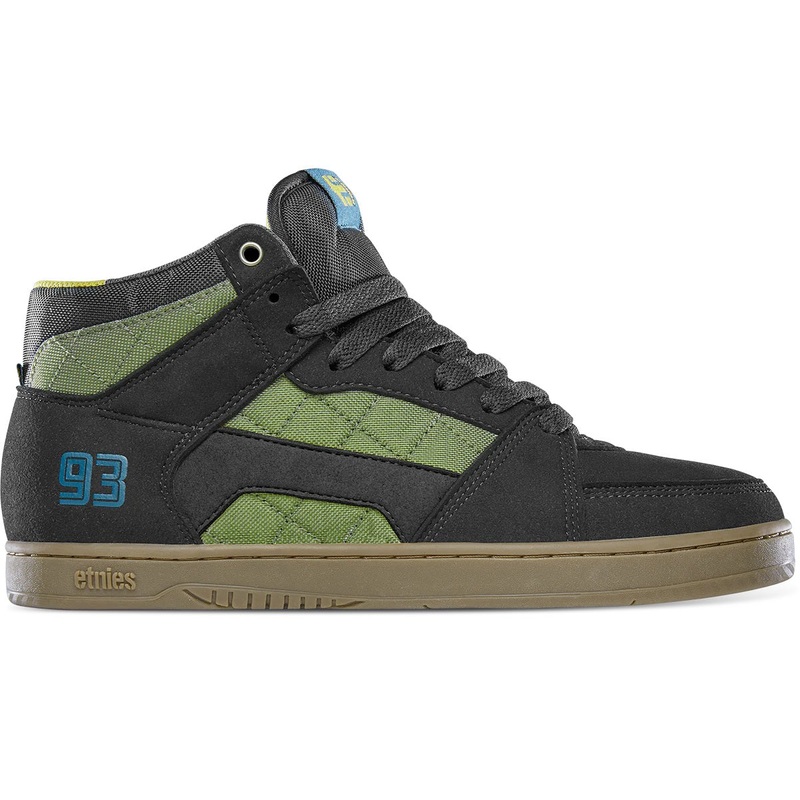 Etnies Shoes MC Rap Hi – Black/Green/Gum 8 Black