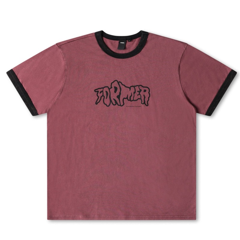FORMER VARNISH RINGER T-SHIRT PLUMB MEDIUM