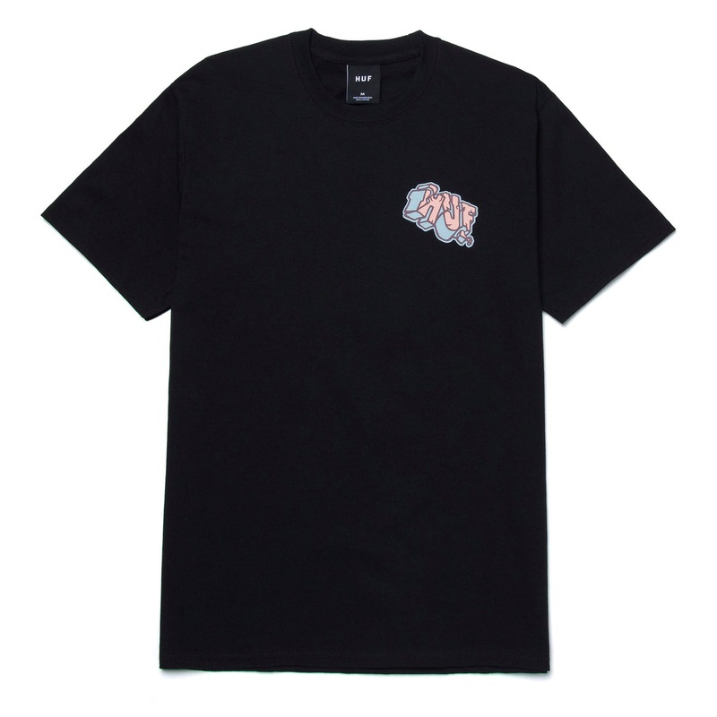 HUF T-SHIRT – QUAKE TT BLACK SMALL