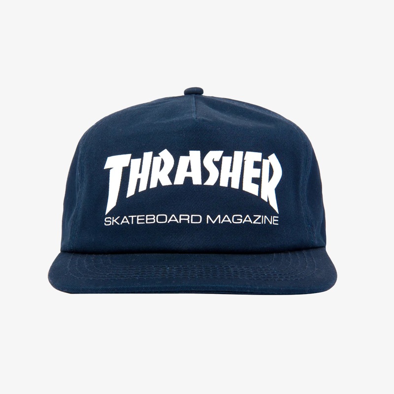 Skate Mag Snapback (Navy/White)