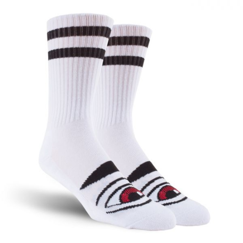 TOY MACHINE SOCKS SECT EYE 3 WHITE
