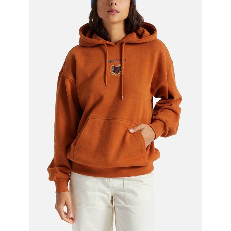 BRIXTON LION CREST W HOODIE – CARAMEL XS