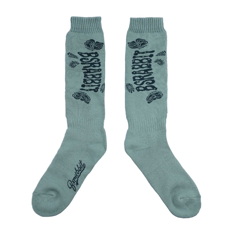 BSRABBIT RB WORLD SNOWBOARD SOCKS S white