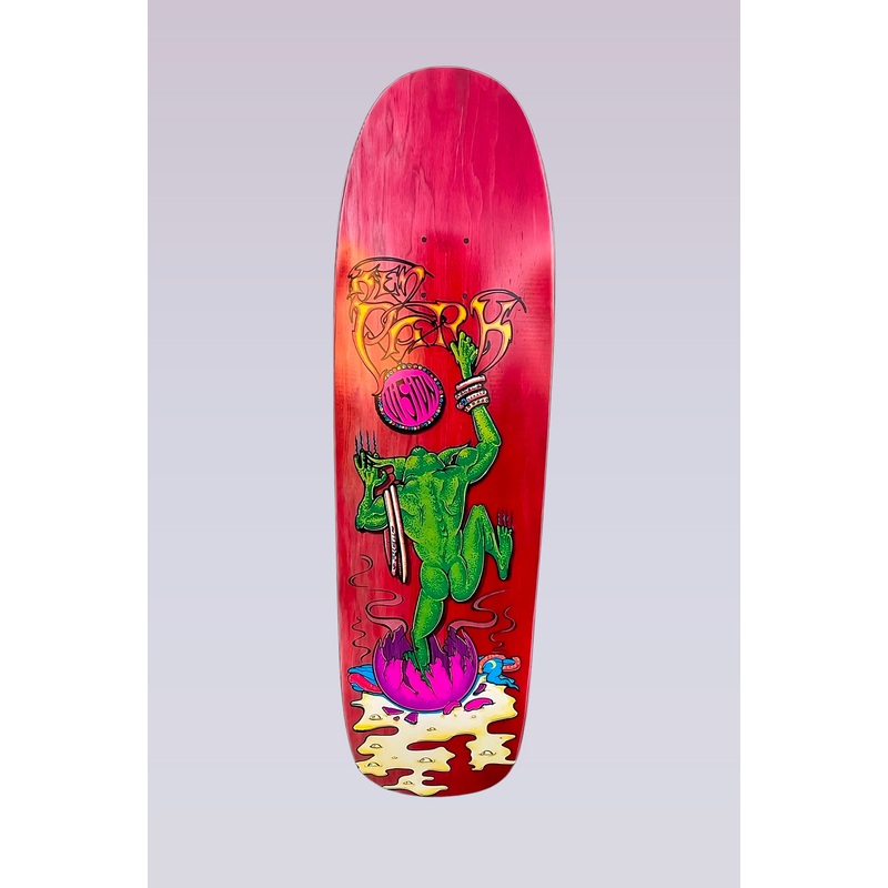 Ken Parks – Modern Shaped Skateboard Deck – 9″X32.875″ – Red Stain