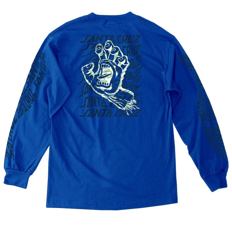Santa Cruz Vortex Hand Long Sleeve Mens T-Shirt – Royal Blue S Blue