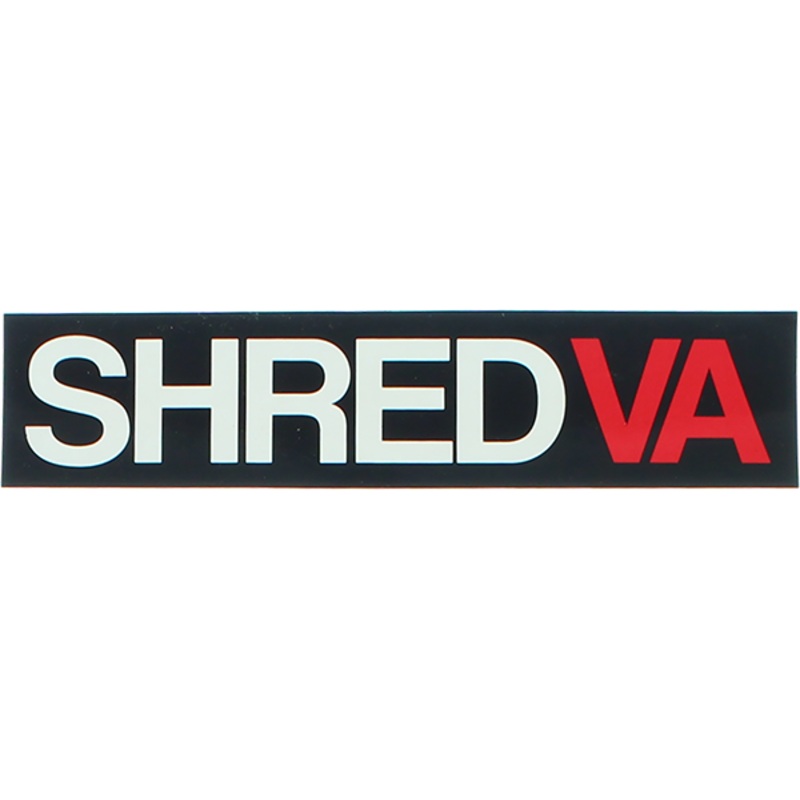 SH STICKERS PRINTED SHRED VA 6.5×1.5 BLK/WT/RED