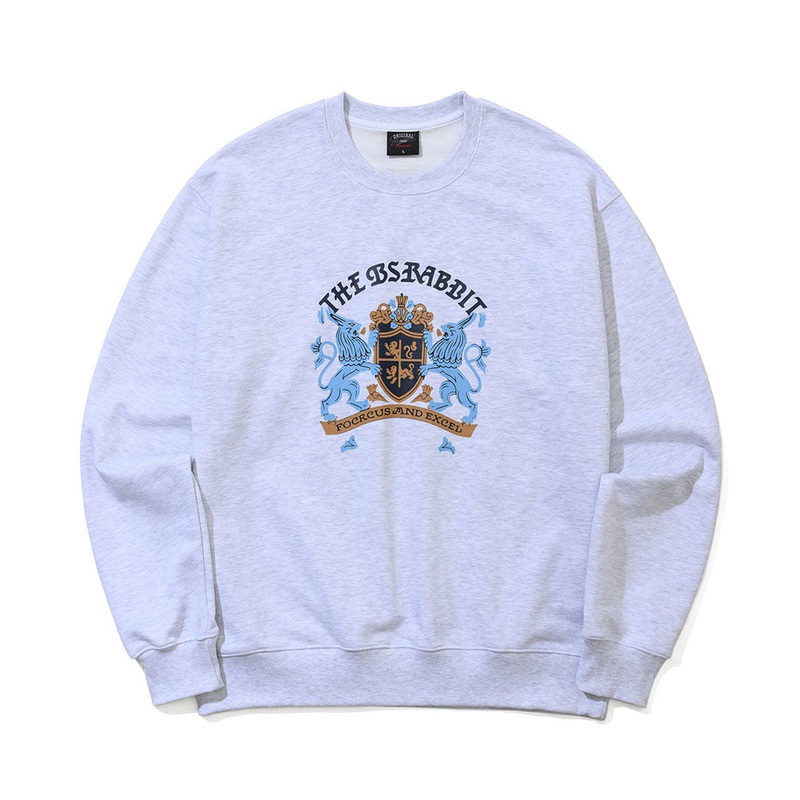 BSRabbit CLASSIC CREWNECK HEATHER GREY Medium
