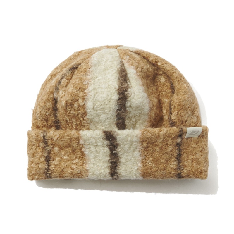 BSRABBIT SOFTLY BEANIE BROWN STRIPE