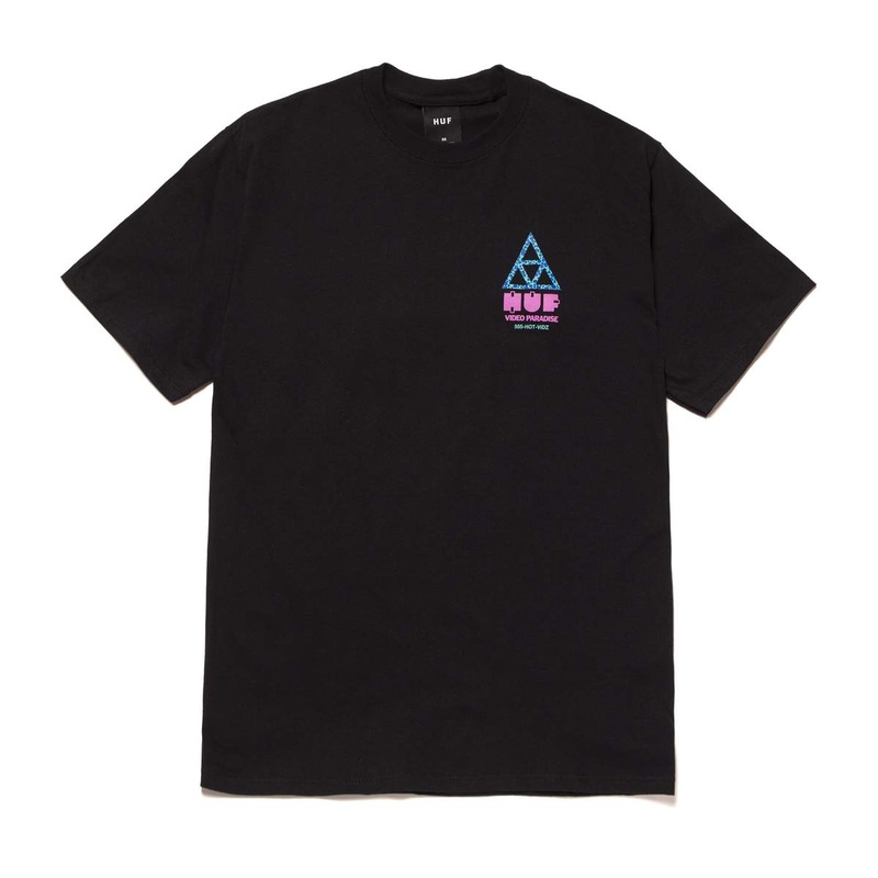 HUF T-SHIRT VIDEO PARADISE TT BLACK SMALL