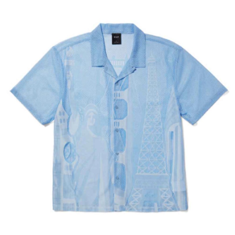 Huf World Tour Lace T-Shirt – Cloud Blue Small