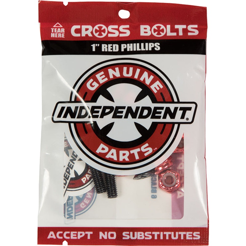 Independent Cross Bolts 1″ Phillips – Black/Red
